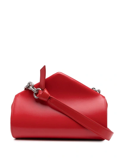 Bottega Veneta Top Handle Leather Bag In Red