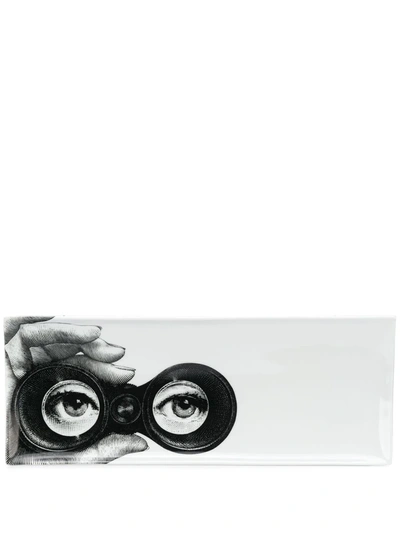 Fornasetti Binoculars-print Serving Dish (37cm) In White