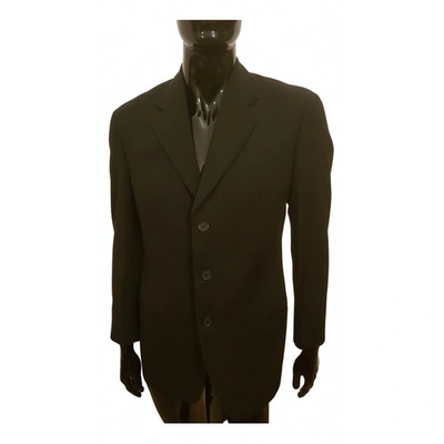 Pre-owned Giorgio Armani Wool Vest In Black