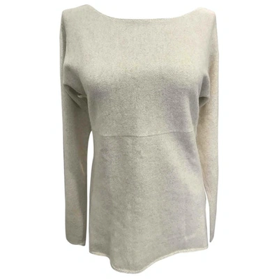 Pre-owned Ann Taylor Cashmere Jumper In Beige
