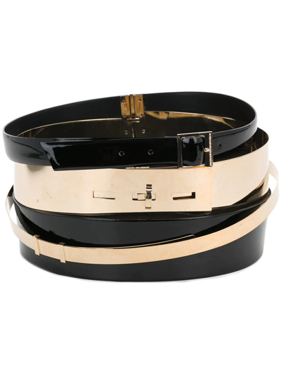 Alexandre Vauthier Multi Layer Belt In Black