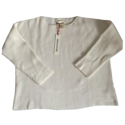 Pre-owned Semicouture Wool Jumper In White