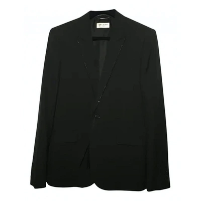 Pre-owned Saint Laurent Wool Vest In Black