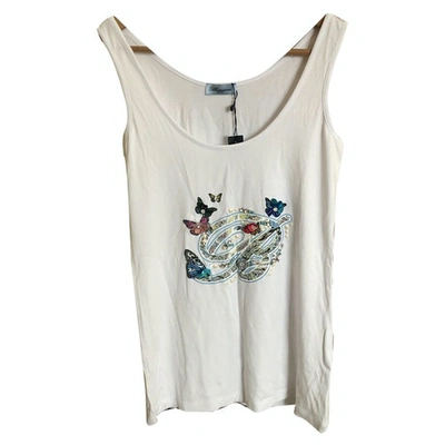 Pre-owned Blumarine Jersey Top In White