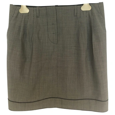 Pre-owned Barbara Bui Wool Skirt In Grey