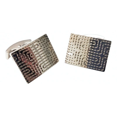 Pre-owned Versace Cufflinks In Silver