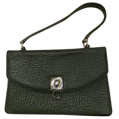 Pre-owned Trussardi Leather Handbag In Green