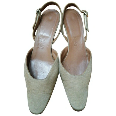 Pre-owned Giorgio Armani Leather Heels In Beige