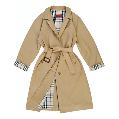 Pre-owned Burberry Camel Trench Coat