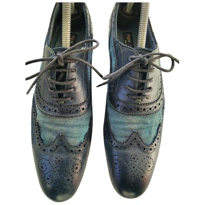Pre-owned Paul Smith Leather Lace Ups In Blue