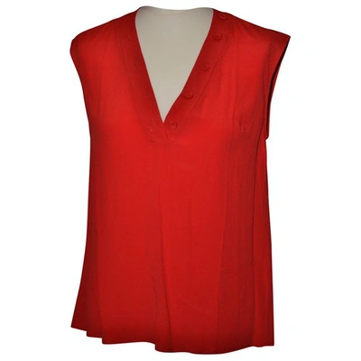 Pre-owned Mauro Grifoni Silk Blouse In Red
