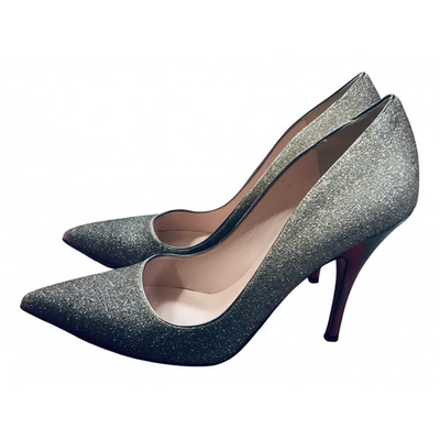 Pre-owned Kate Spade Leather Heels In Metallic