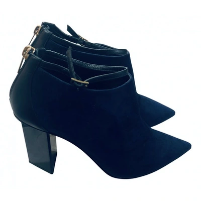 Pre-owned Jimmy Choo Ankle Boots In Navy