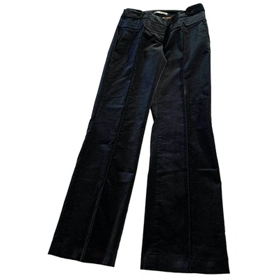 Pre-owned Tommy Hilfiger Velvet Straight Pants In Blue