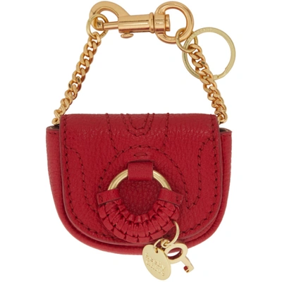 See By Chloé Red Hana Coin Pouch In 636 Red Fla