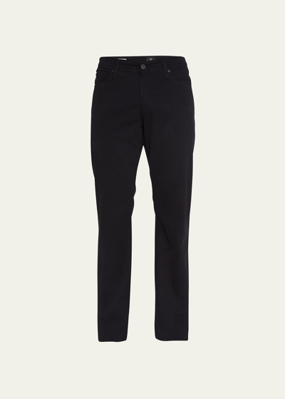 Ag Graduate Sud Straight Leg Trousers In Super Black