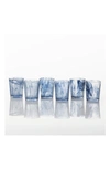 Fortessa Swirl Set Of 6 Double Old Fashioned Glasses In Ink