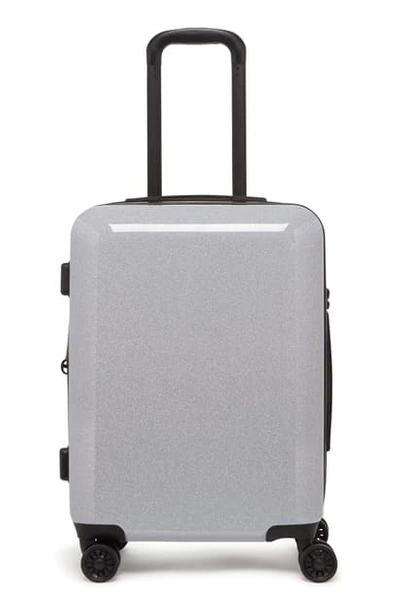 Calpak Medora Glitter 20-inch Hard Side Spinner Carry-on Suitcase In Silver Stardustdnu