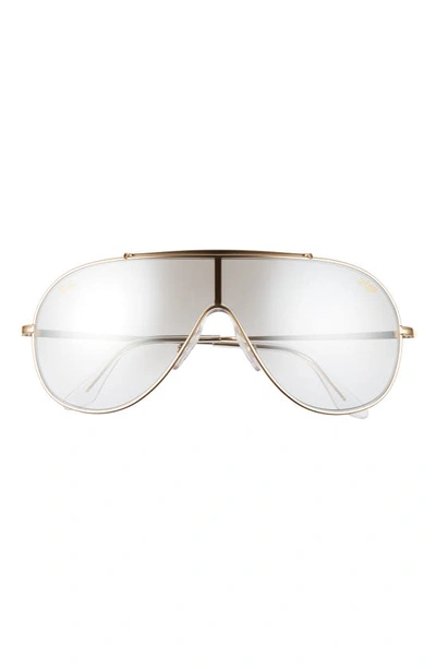 Ray Ban 133mm Shield Sunglasses In Legend Gold/ Silver Gradient