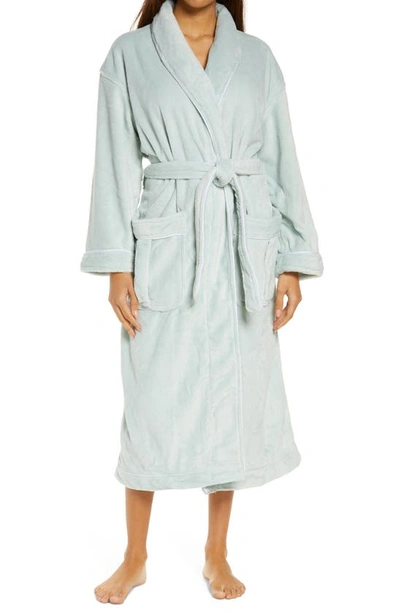 Majestic Fleece Dressing Gown In Sage