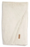 Unhide Lil' Marsh Mini Faux Fur Throw Blanket In Beige Bear