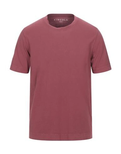 Circolo 1901 1901 T-shirts In Brick Red