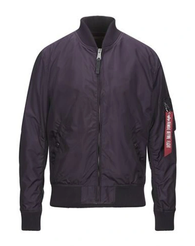 Alpha Industries Bomber In Deep Purple