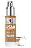 It Cosmetics Your Skin But Better Foundation + Skincare In Tan Warm 42.5