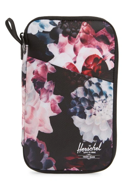 Herschel Supply Co Floral Print Travel Wallet In Midnight Floral