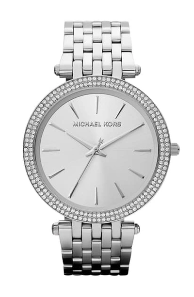 Michael Kors 'darci' Round Bracelet Watch, 39mm In Silver