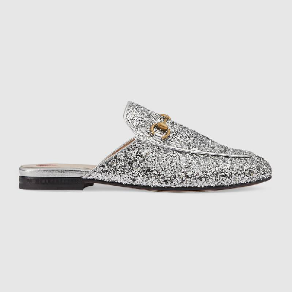 gucci princetown silver