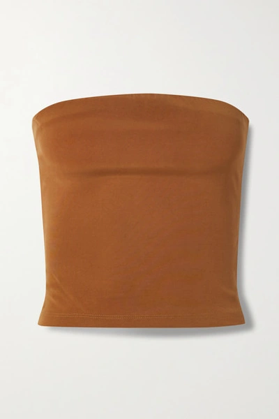 Anemos + Net Sustain The Ritts Strapless Cupro-blend Top In Tan