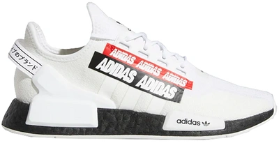 Pre-owned Adidas Originals  Nmd R1 V2 Label Pack Cloud White In Cloud White/core Black/scarlet