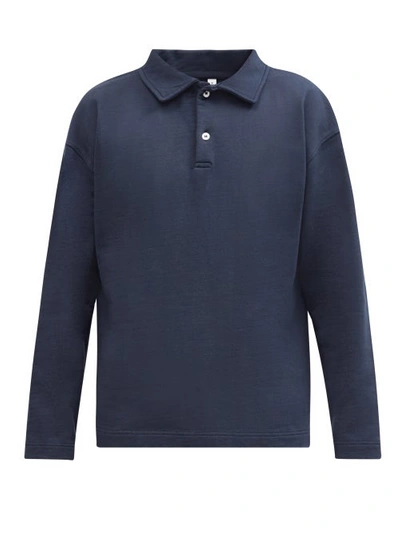 Another Aspect Organic-cotton Polo Shirt In Navy