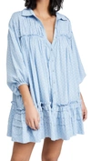 Free People Full Swing Dress Powder Blue Combo