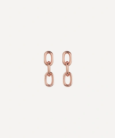 Monica Vinader Rose Gold-plated Vermeil Silver Alta Capture Mini Link Earrings