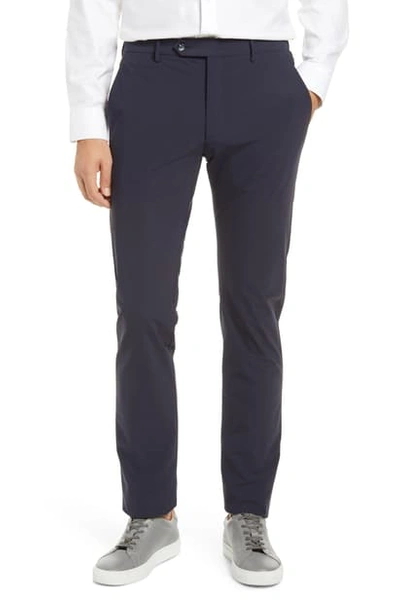 Zanella Active Stretch Flat Front Pants In Navy