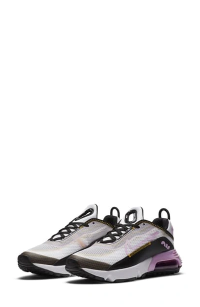 Nike Kids' Air Max 2090 Sneaker In White/ Pink/ Black/ Sulfur