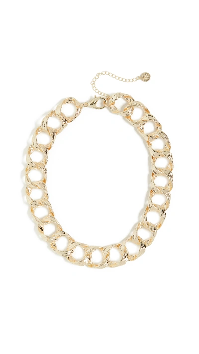 Jules Smith Vintage Textured Chain Necklace In Gold