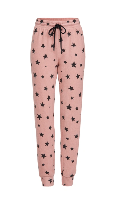 Z Supply Love Notes Star Joggers In Rose Blossom