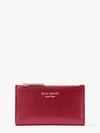 Kate Spade Spencer Small Slim Bifold Wallet In Red Currant