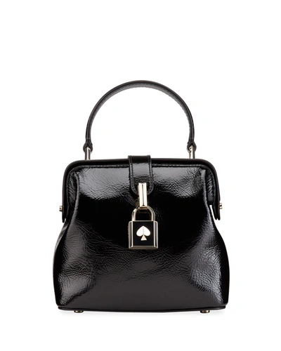 Kate Spade Small Remedy Leather Top Handle Bag In Black