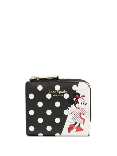 Kate Spade New York Minnie Mouse Small Bifold Wallet In Black