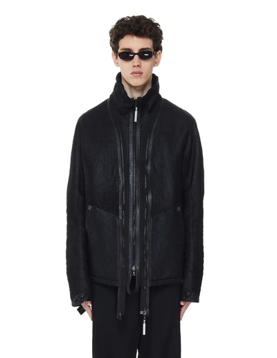 Isaac Sellam Les Deux Leather Coat In Black