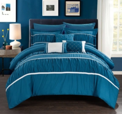 Chic Home Cheryl 10-pc King Comforter Set Bedding In Teal