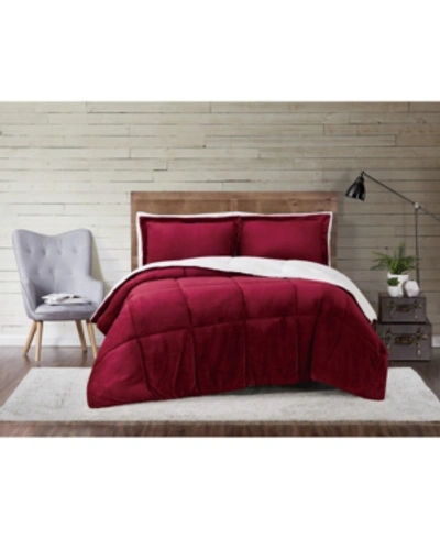 Truly Soft Cuddle Warmth Full/queen Comforter Set In Cabernet