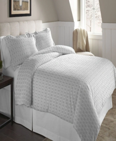 Pointehaven Fair Isle Superior Weight Cotton Flannel Duvet Cover Set, King/california King