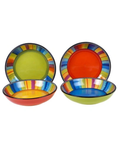 Certified International Sierra 4-pc. Soup/pasta Bowls Asst. In Multicolored