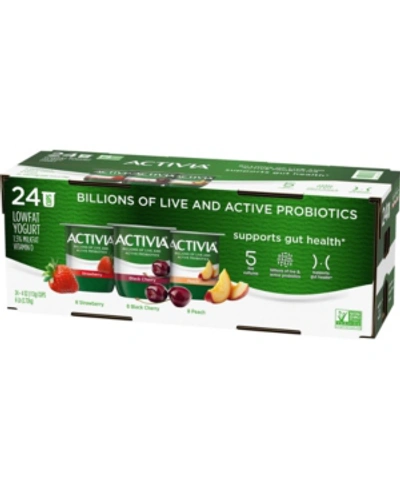 Activia Probiotic Lowfat Yogurt Variety Pack, 4 Oz, 24 Count