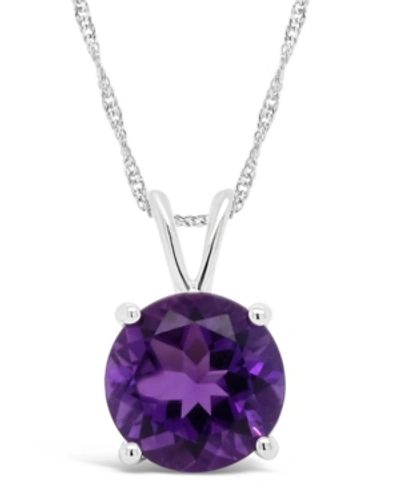 Macy's Citrine (1-7/8 Ct. T.w.) Pendant Necklace In Sterling Silver. Also Available In Sky Blue Topaz, Rose In Amethyst